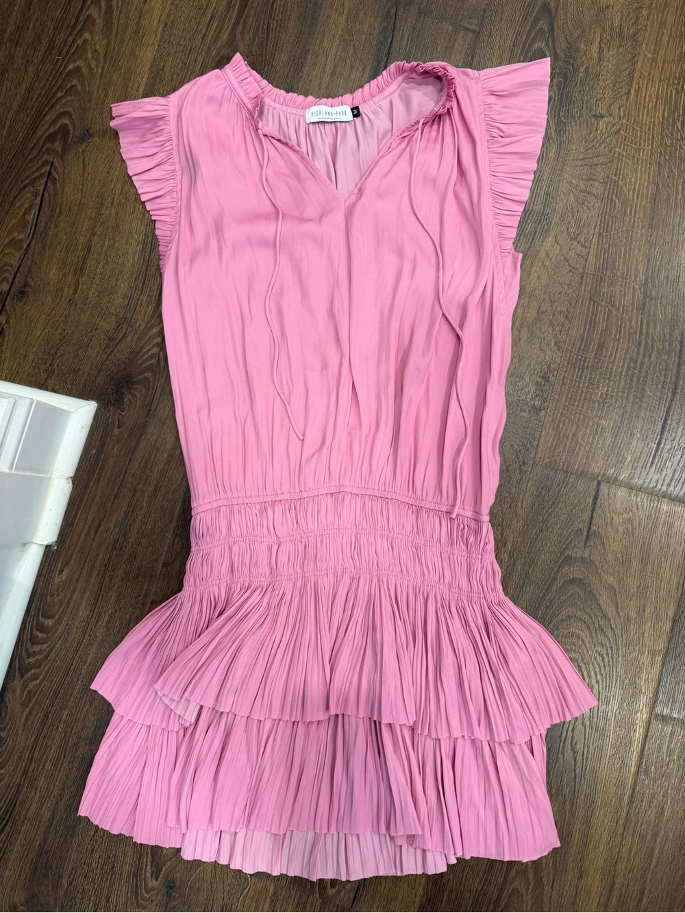 Pink Tiered Ruffle Dress